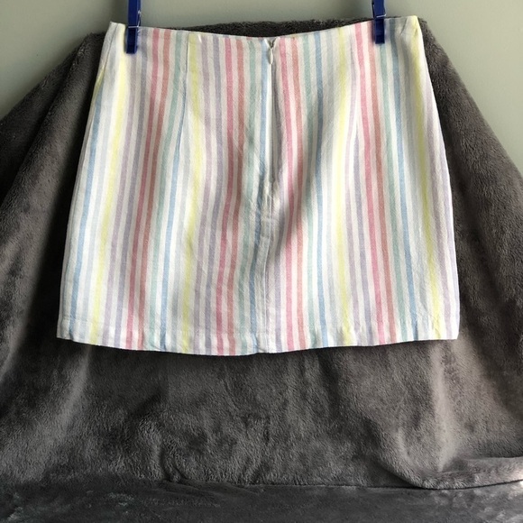 𝅺FOREVER‎ 21 Y2K Pastel colors with buttons mini skirt size small #s1131 - Picture 2 of 6